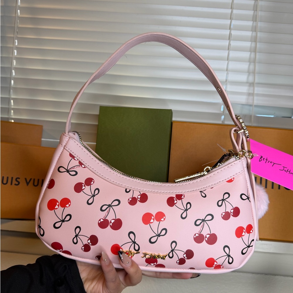 Betsey Johnson Pink Cherry Shoulder Bag